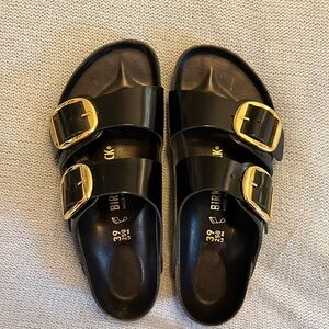 Birkenstock Arizona Big Buckle High Shine sandals, size 39